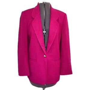 Sag Harbor Vtg Colorful Wool Womens Blazer Jacket 8/M